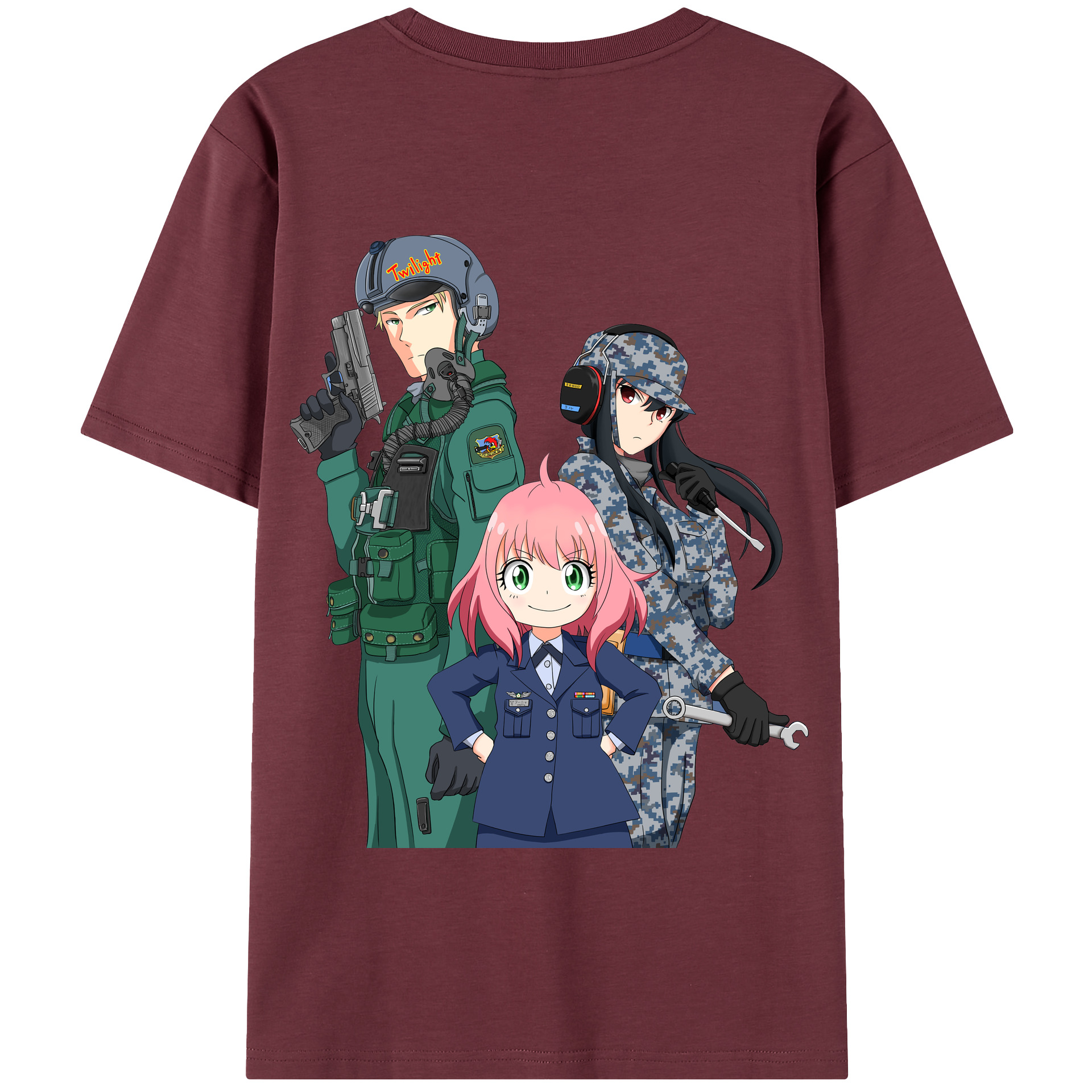 （画像用） SPY×FAMILY间谍家家酒 綿100％半袖Tシャツ（背面プリント）